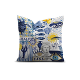 Coussin en polyester carré — modèle extérieur Keros, inspiration bord de mer