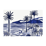 Tapis vinyle en vinyle rectangulaire — modèle Oxia, inspiration bord de mer