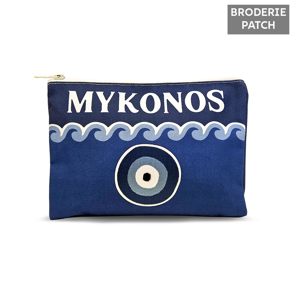 Pochette brodée Mykonos