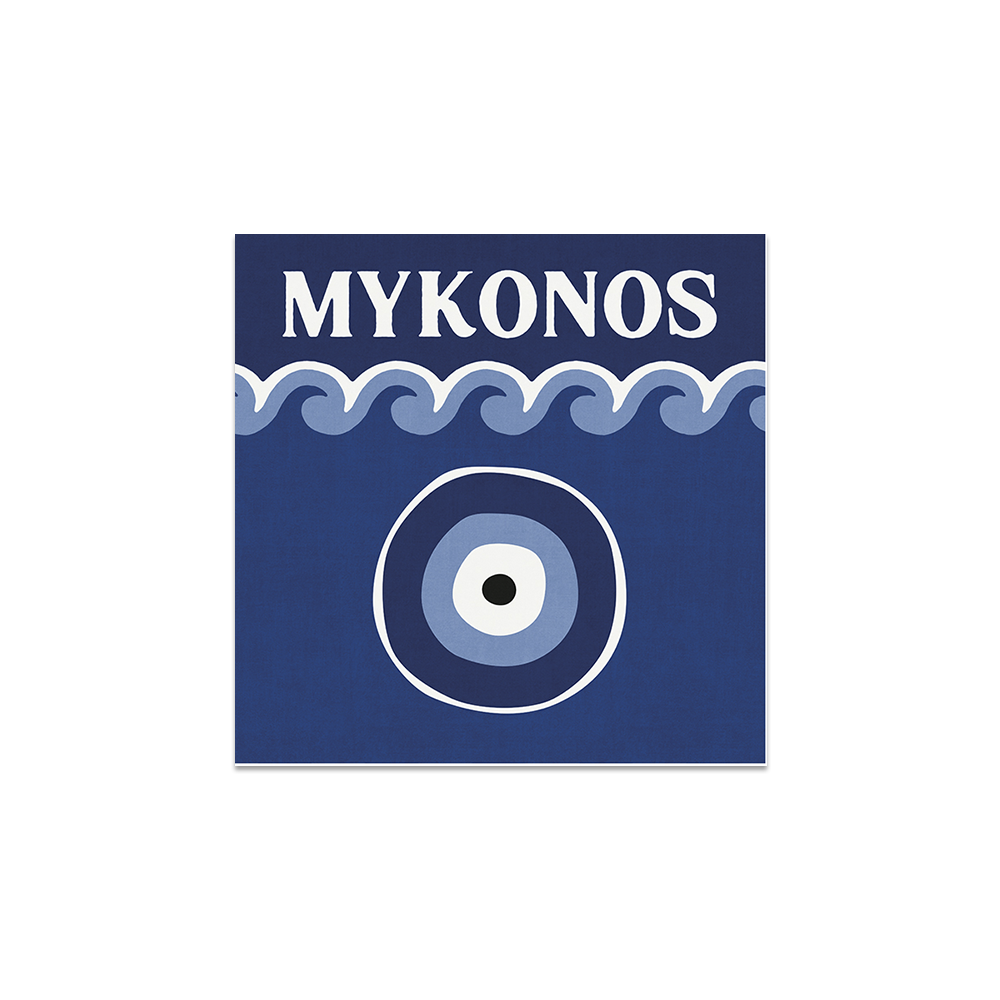 Lot de 6 dessous de verre vinyle Mykonos