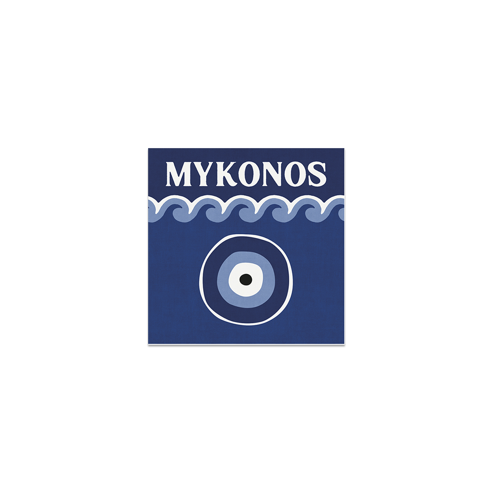 Lot de 6 dessous de verre vinyle Mykonos