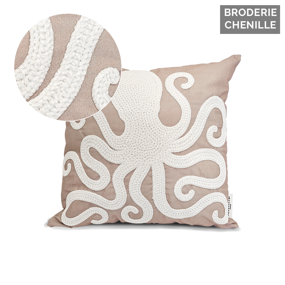 Coussin extérieur brodé Molto