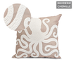 Coussin en polyester carré — modèle extérieur brodé Molto