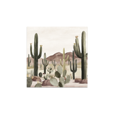 Dessous de verre en vinyle carré — modèle Cactus Glory