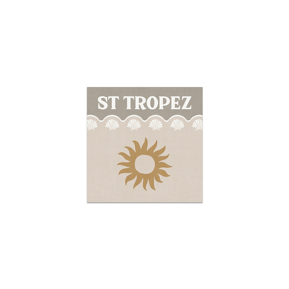 Lot de 6 dessous de verre vinyle St Tropez