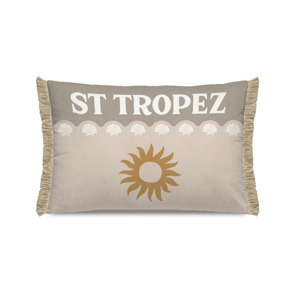 Coussin extérieur frangé St Tropez