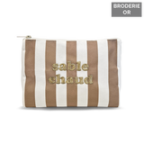 Pochette en polyester — modèle brodée Sable Chaud
