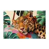 Tapis vinyle en vinyle rectangulaire — modèle Aquila, motif jungle