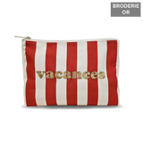 Pochette en polyester — modèle brodée Vacances, motif jungle