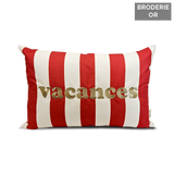 Coussin en polyester rectangulaire — modèle extérieur brodé Vacances, motif jungle