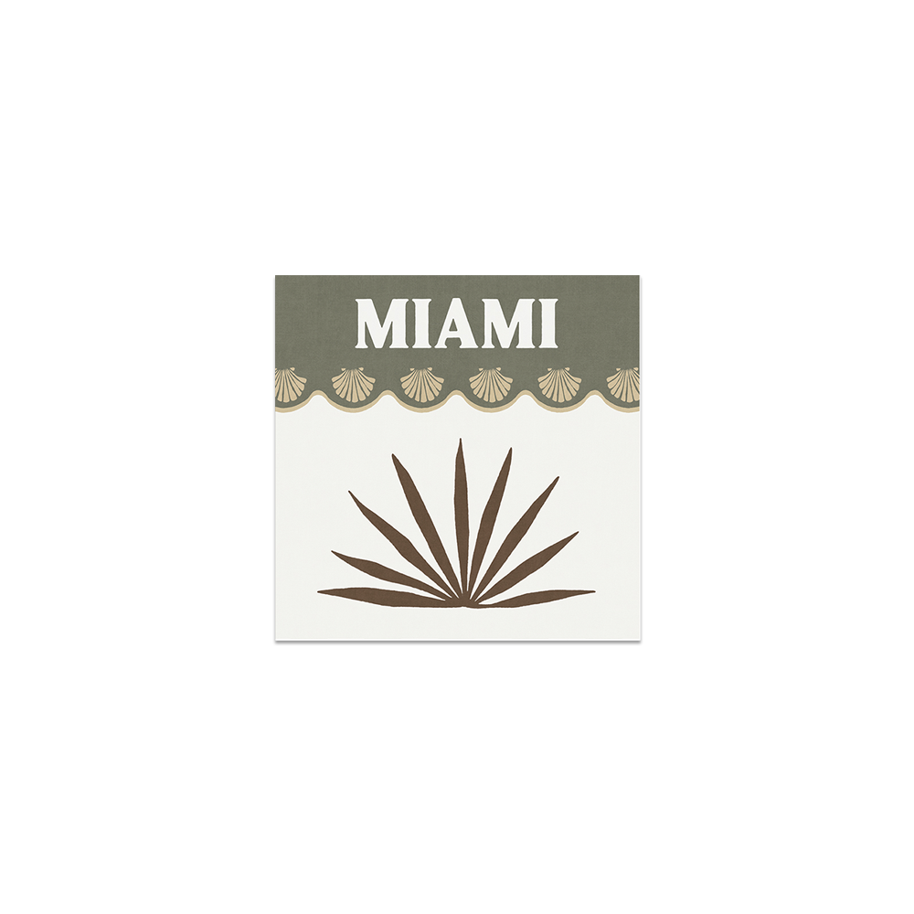 Lot de 6 dessous de verre vinyle Miami