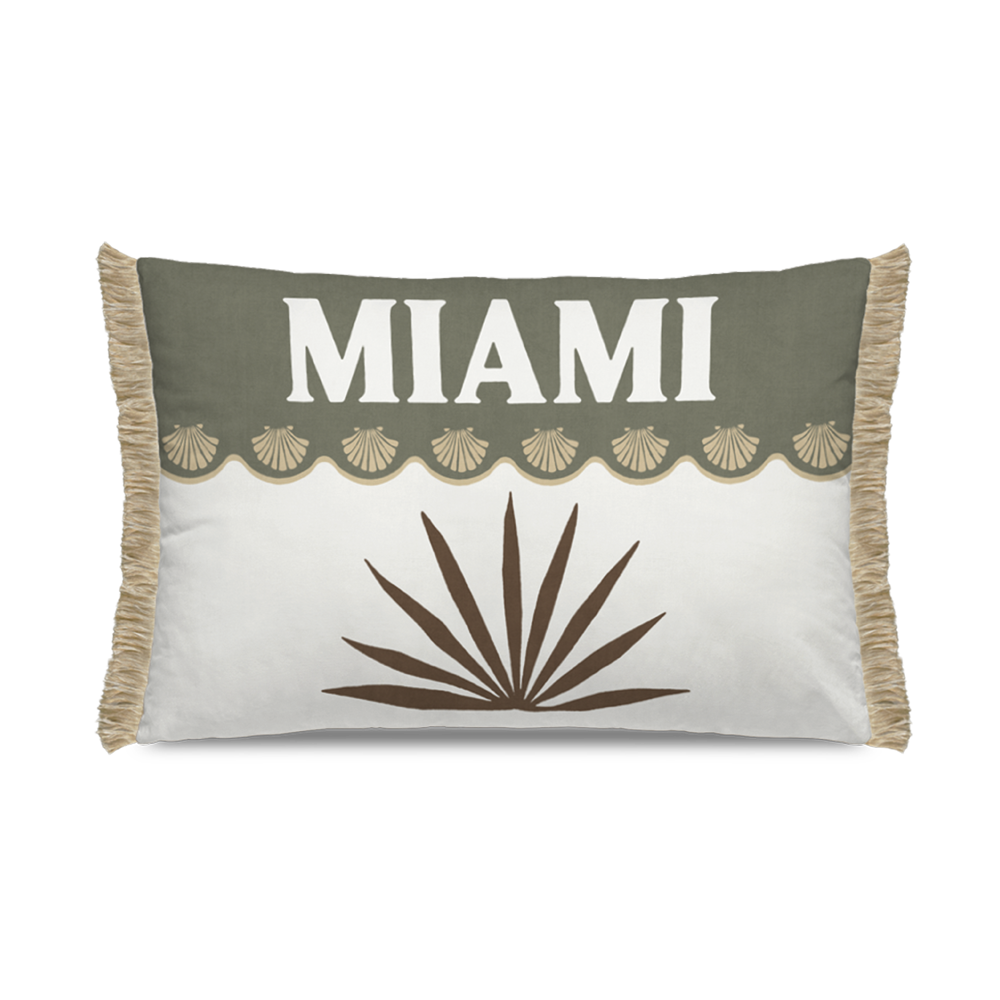 Coussin extérieur frangé Miami