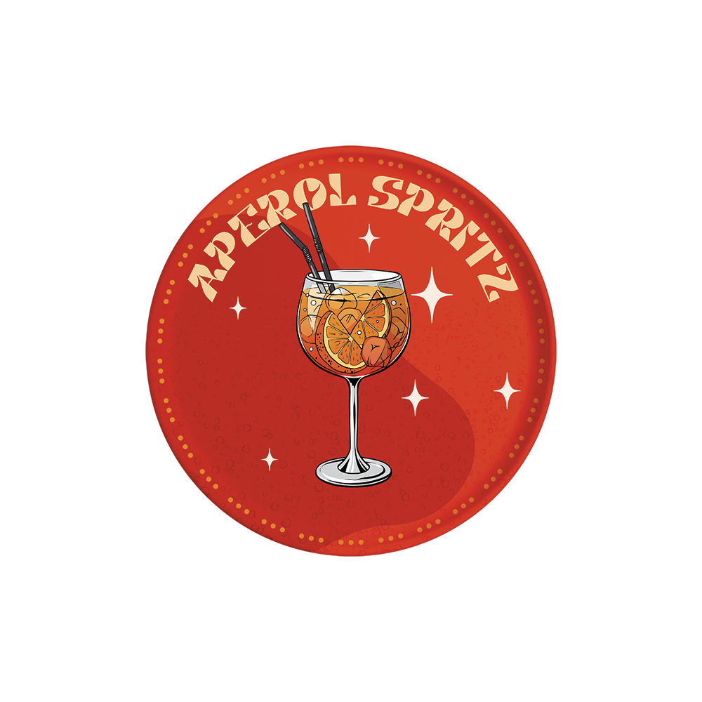 Lot de 6 dessous de verre vinyle Aperol Spritz