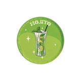 Dessous de verre en vinyle rond — modèle Mojito, motif jungle