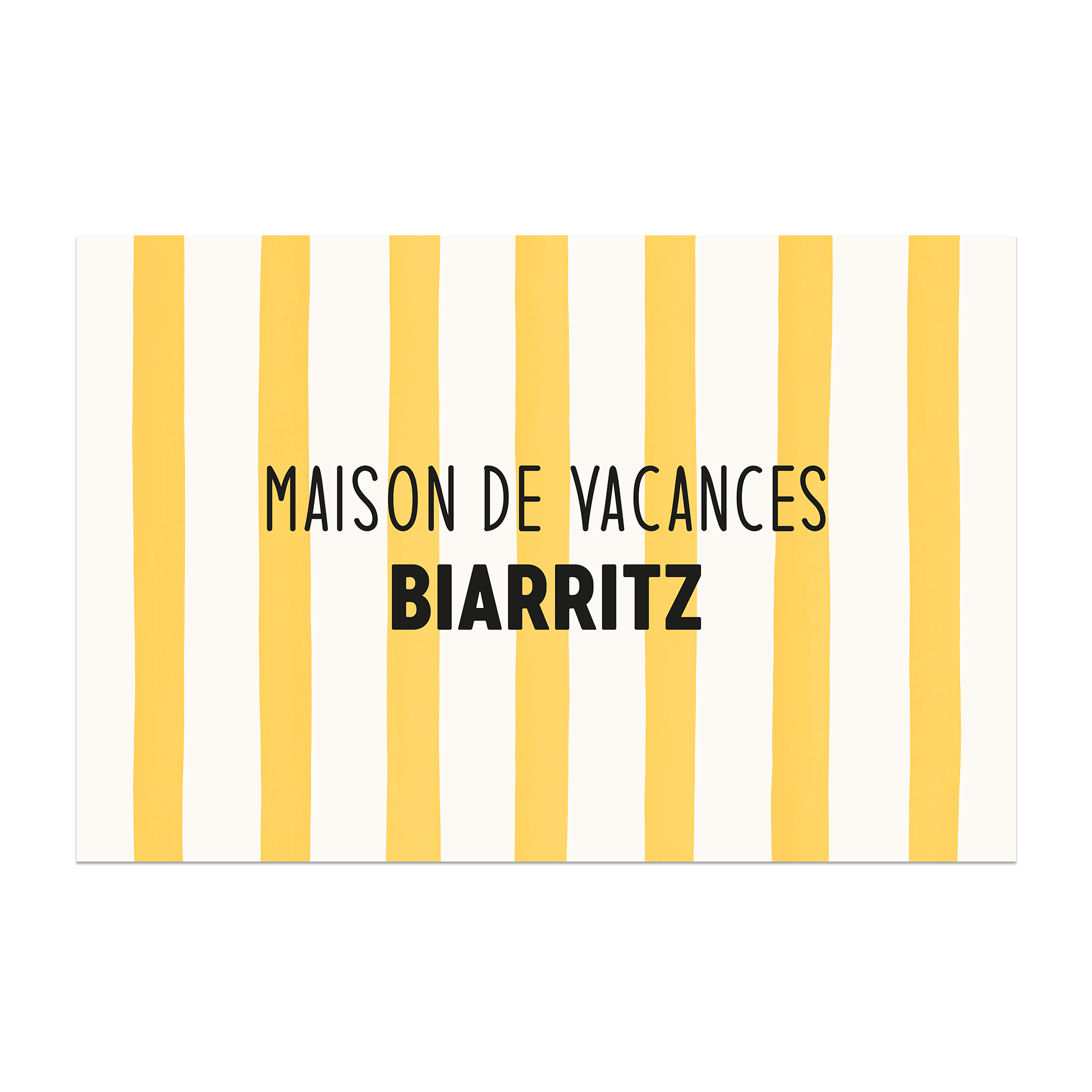 Tapis vinyle personnalisé Maison de Vacances Jaune