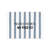 Set de table personnalisé en vinyle rectangulaire — modèle Maison vacances Bleu