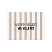 Set de table personnalisé en vinyle rectangulaire — modèle Maison vacances Beige