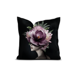 Coussin en velours carré — modèle Éléa