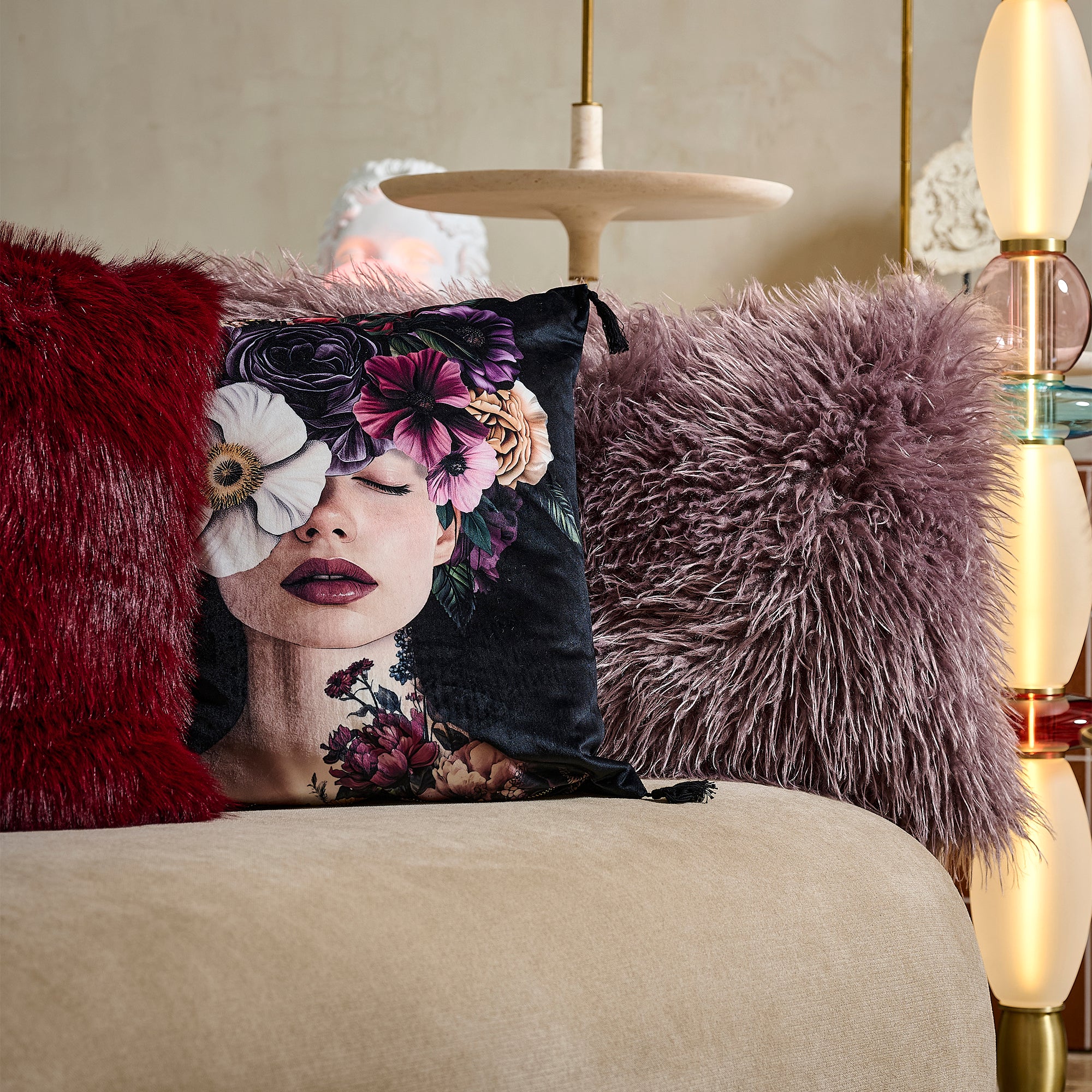 Coussin velours Pienza