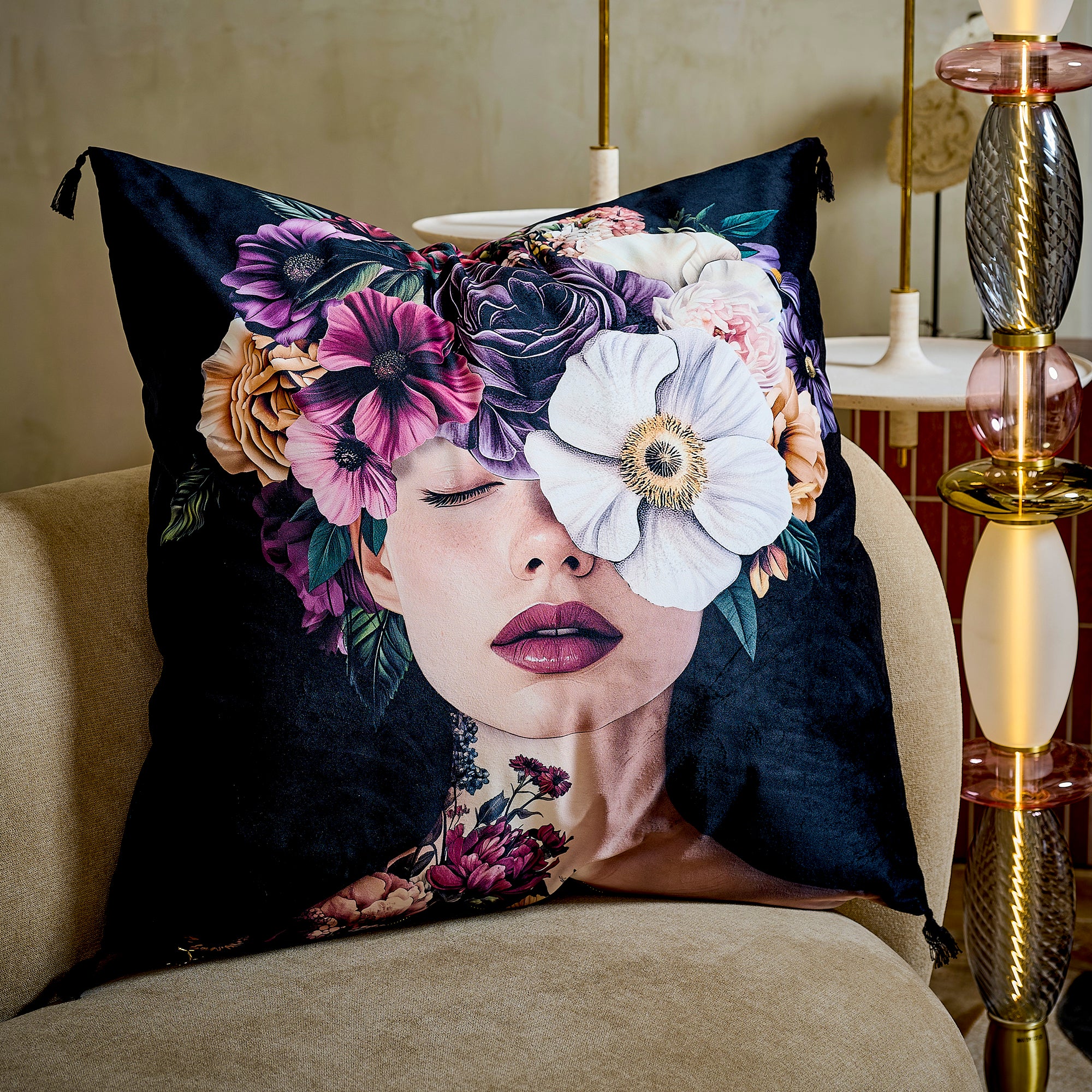 Coussin velours Pienza