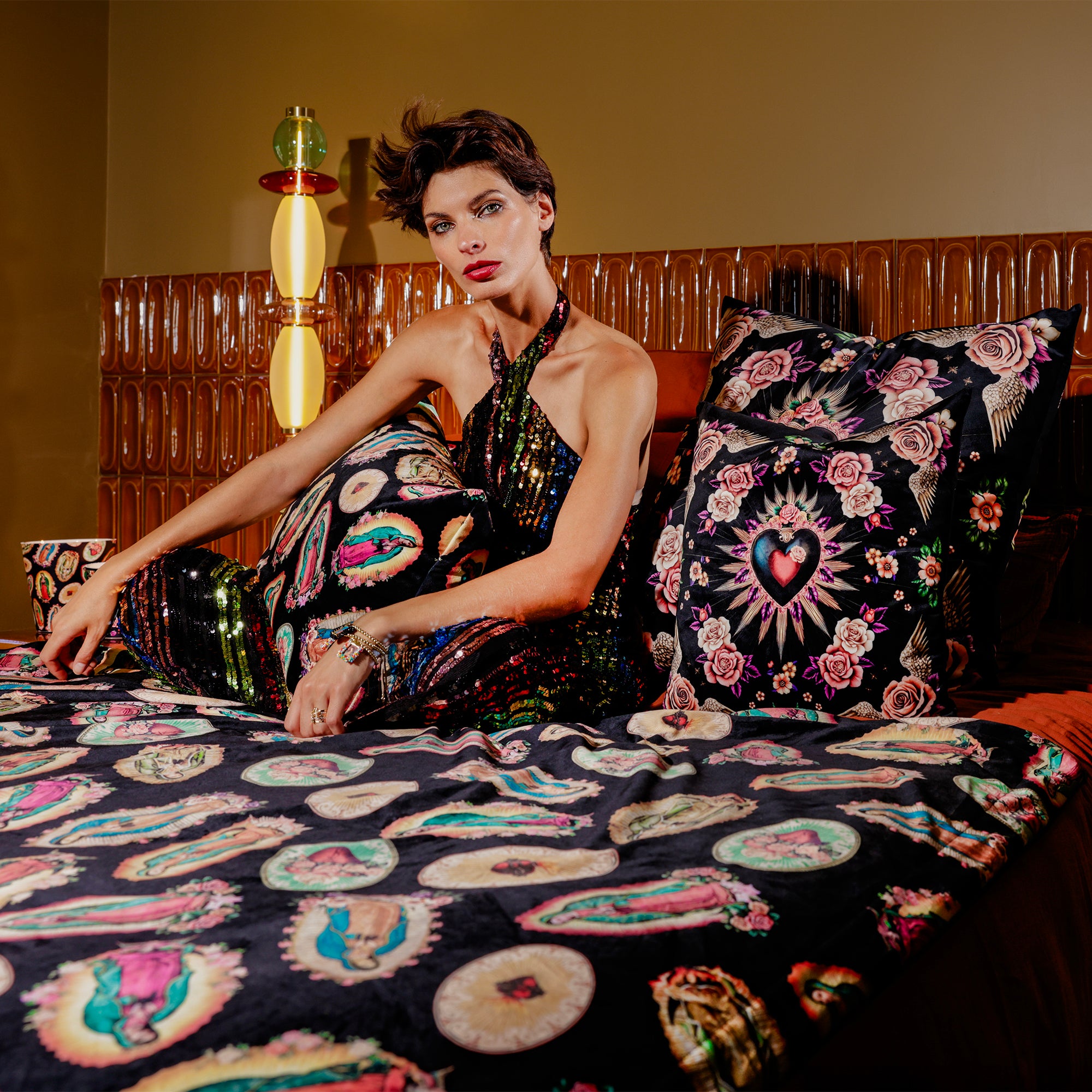 Coussin Velours Ex Voto Chianti