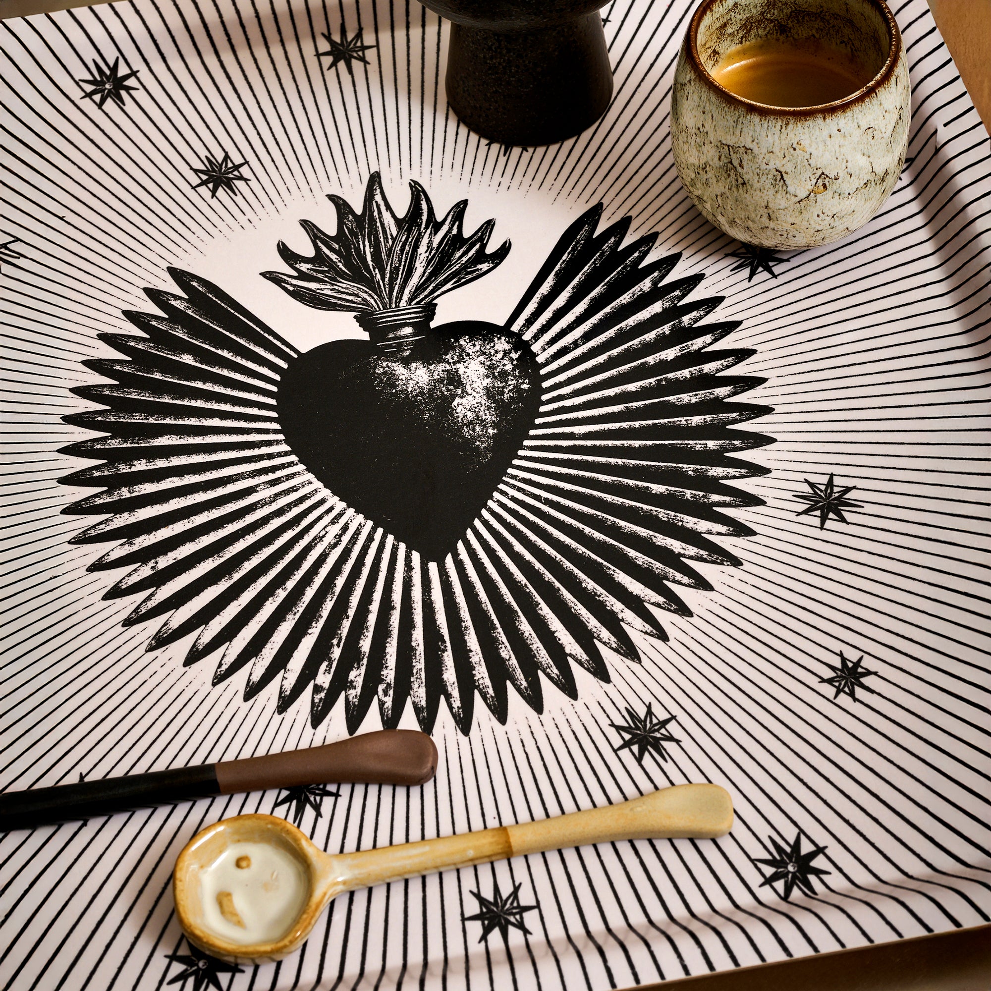 Plateau En Bois Ex Voto Carré Assur