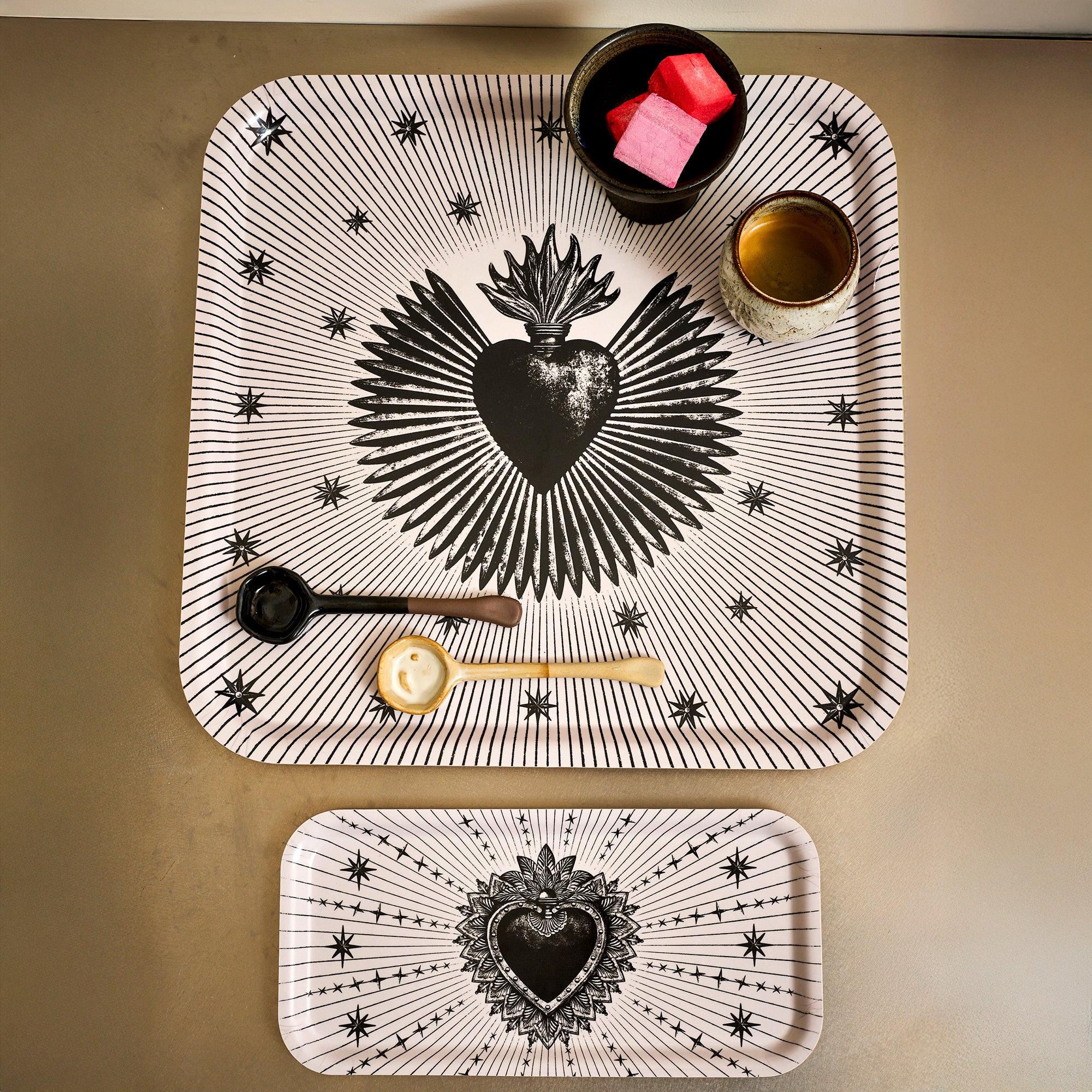 Plateau En Bois Ex Voto Carré Assur