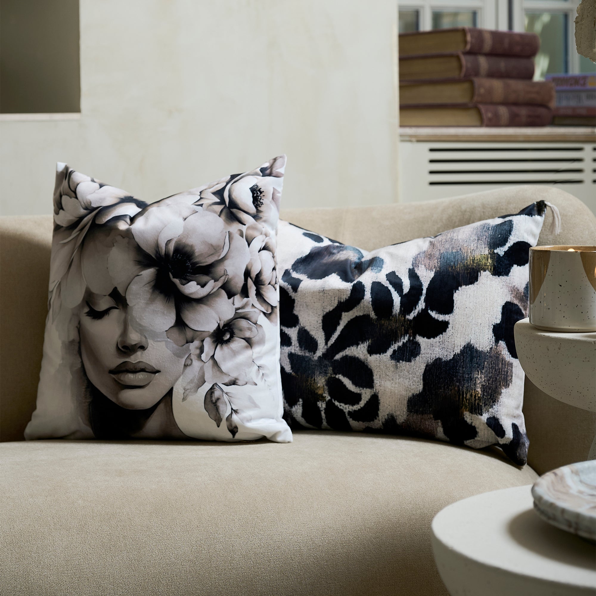 Coussin velours Babylone