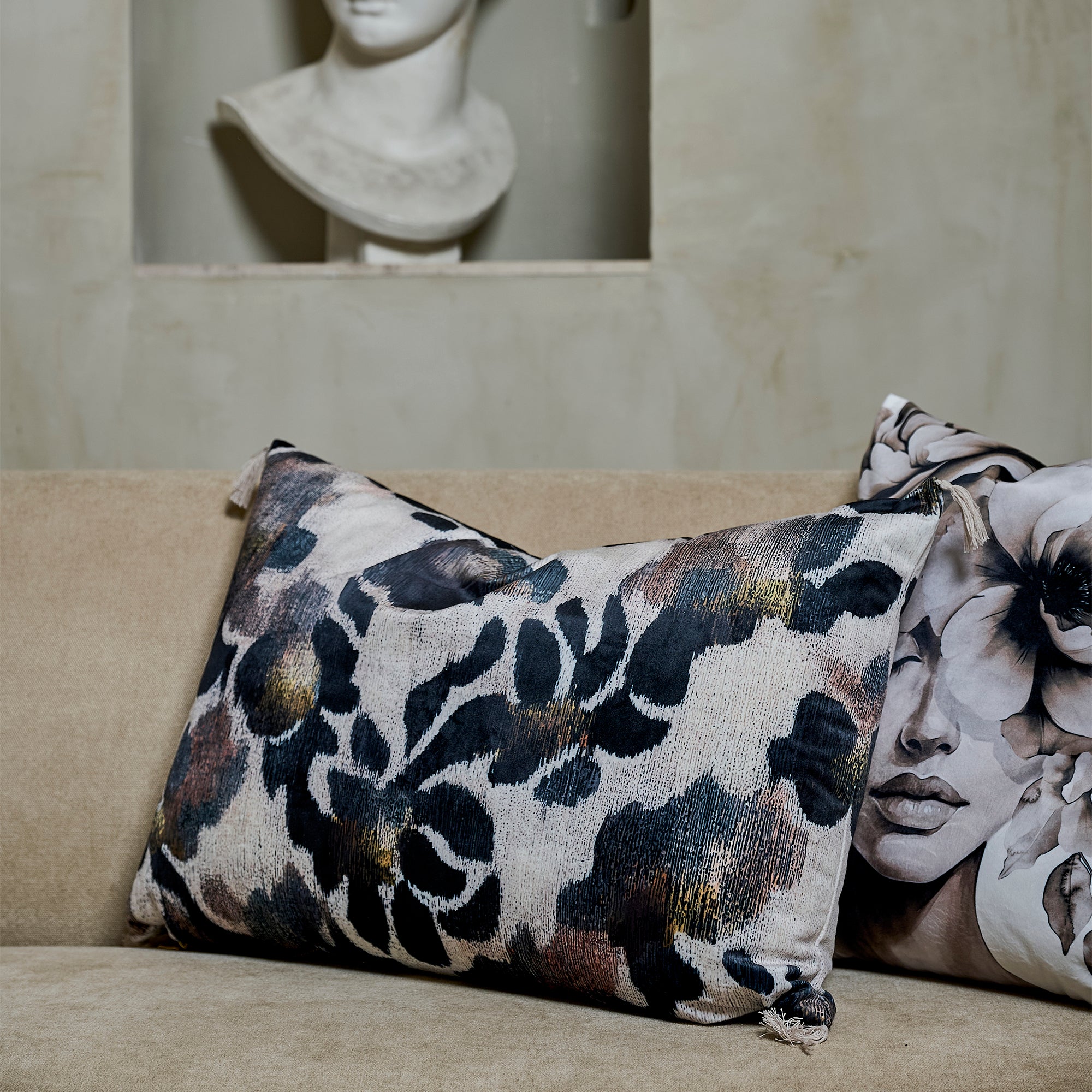 Coussin velours Babylone