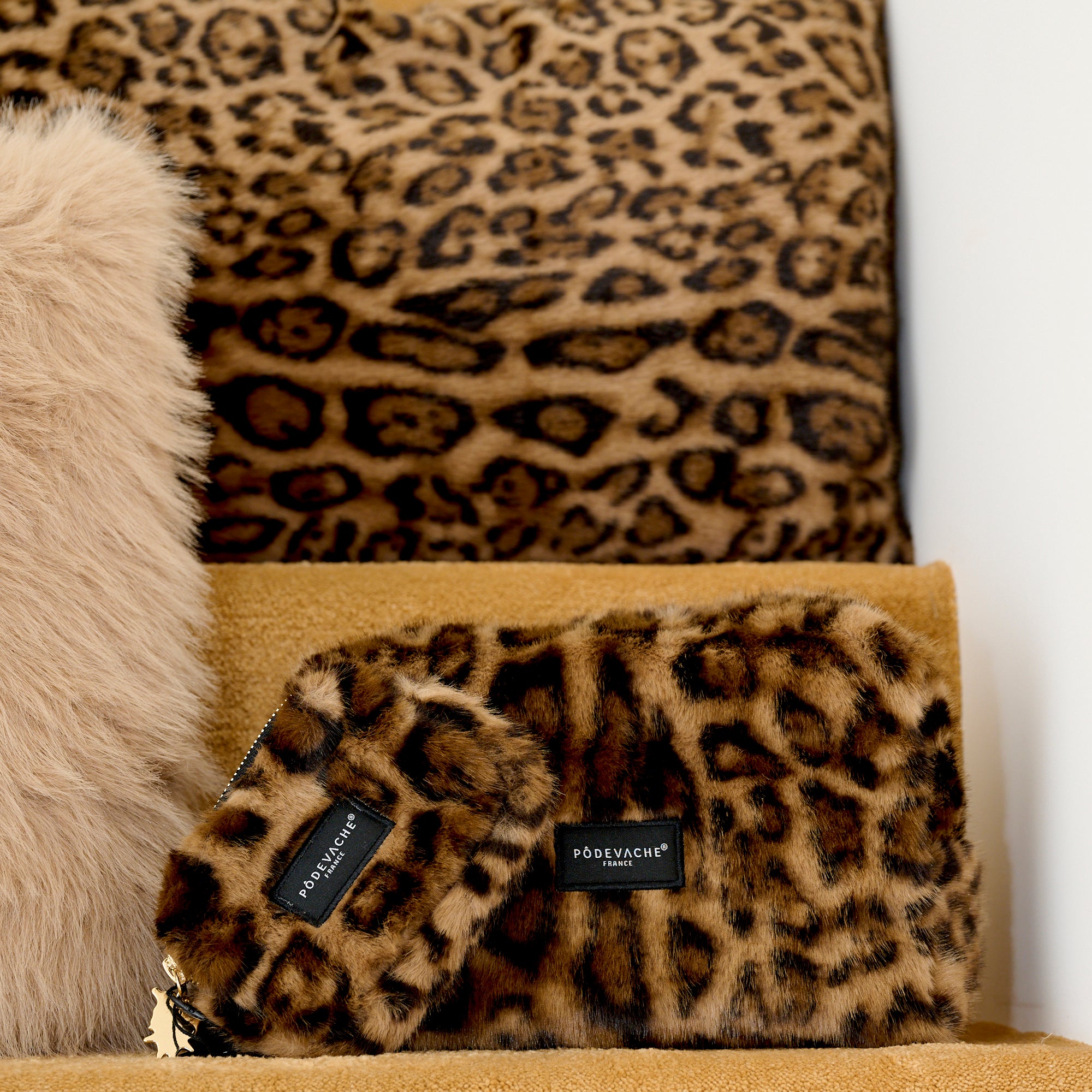 Pochette en fausse fourrure Léopard