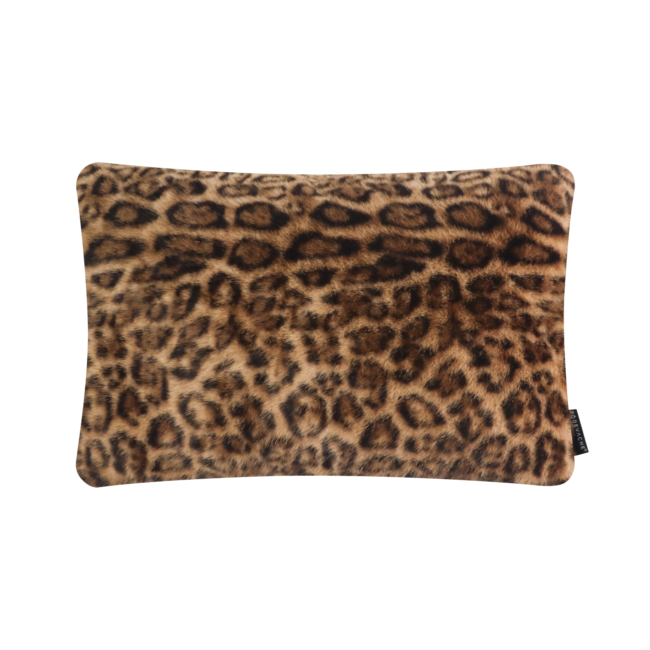 Coussin en fausse fourrure léopard