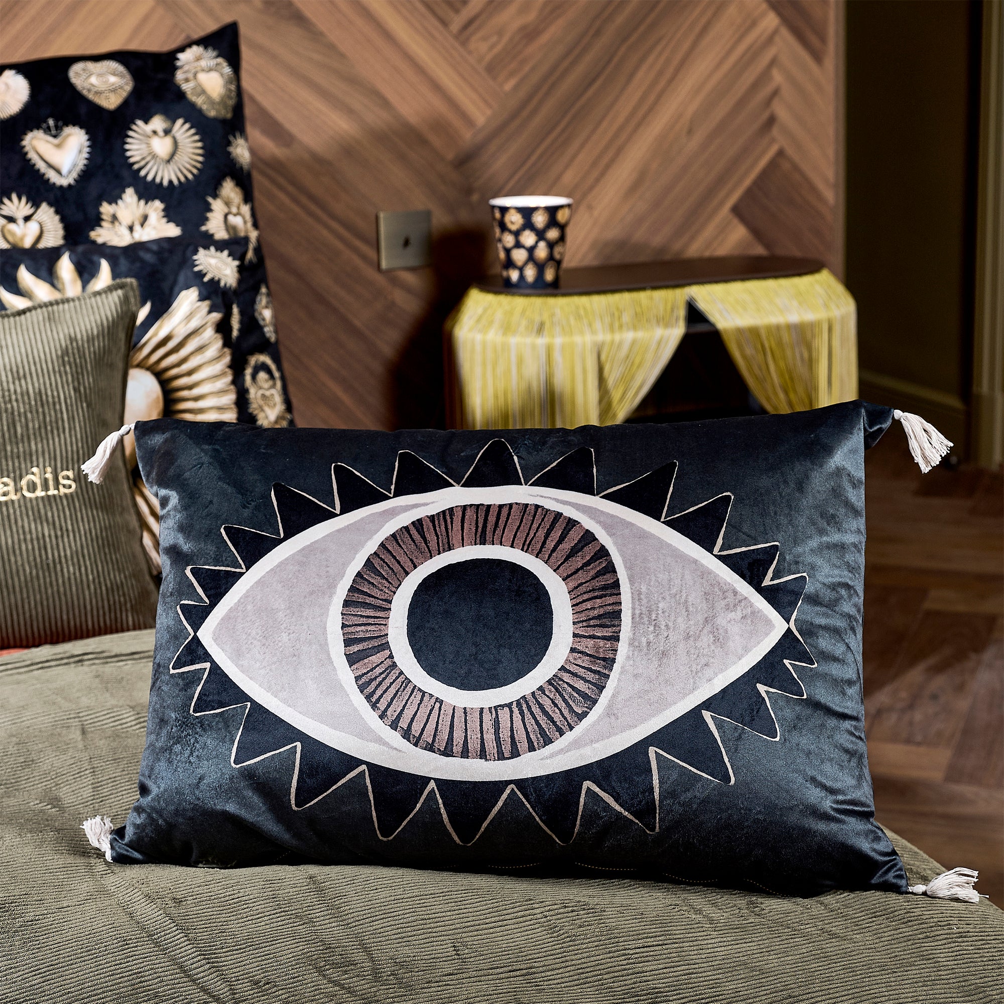 Coussin velours Gerberoy