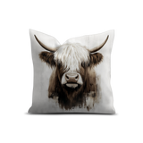 Coussin en velours carré — modèle Vache Andermatt