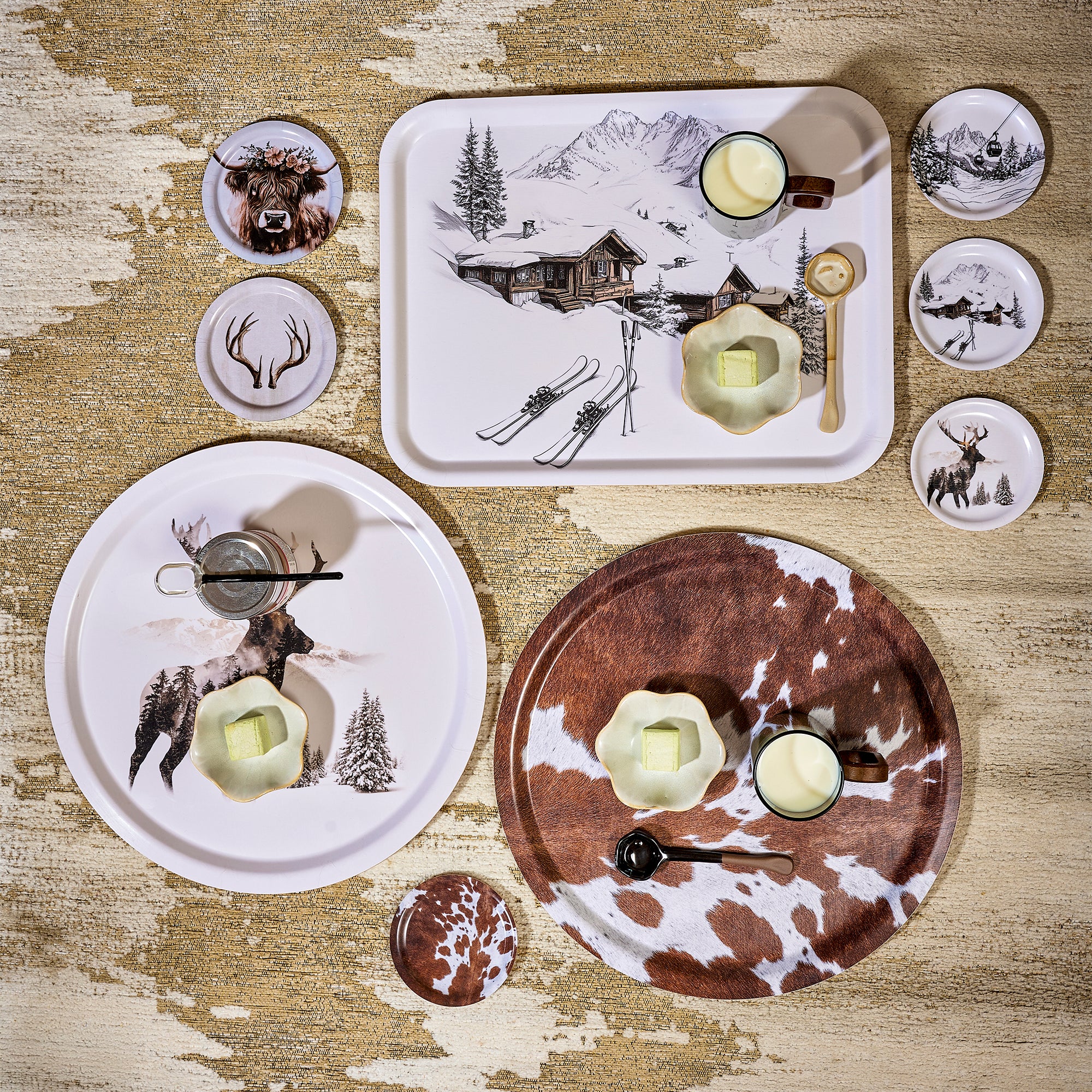 Plateau en bois rond Gstaad