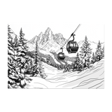 Tapis vinyle en vinyle rectangulaire — modèle Montagne San Candido