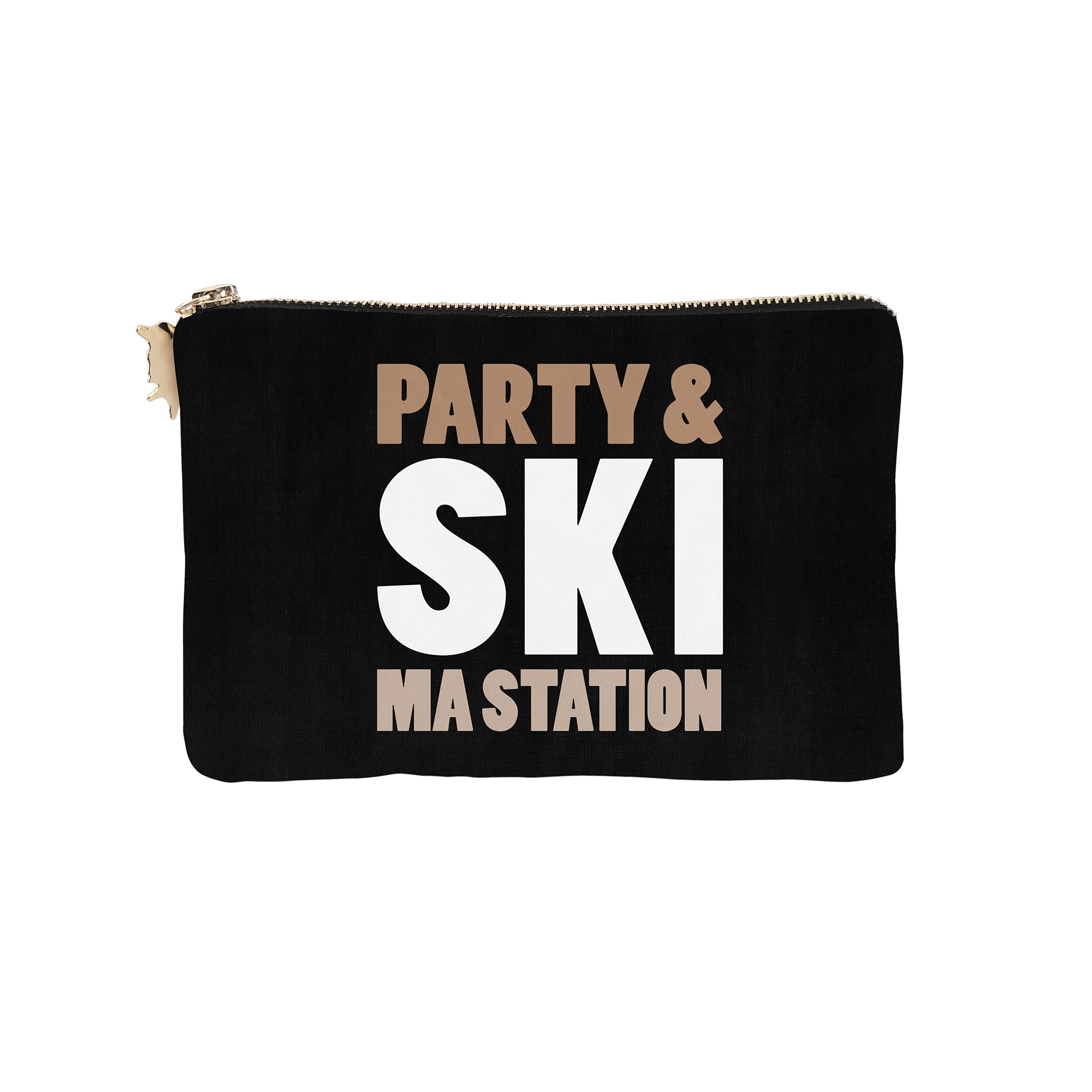 Pochette Velours Personnalisée Ski Morzine Noir Xs