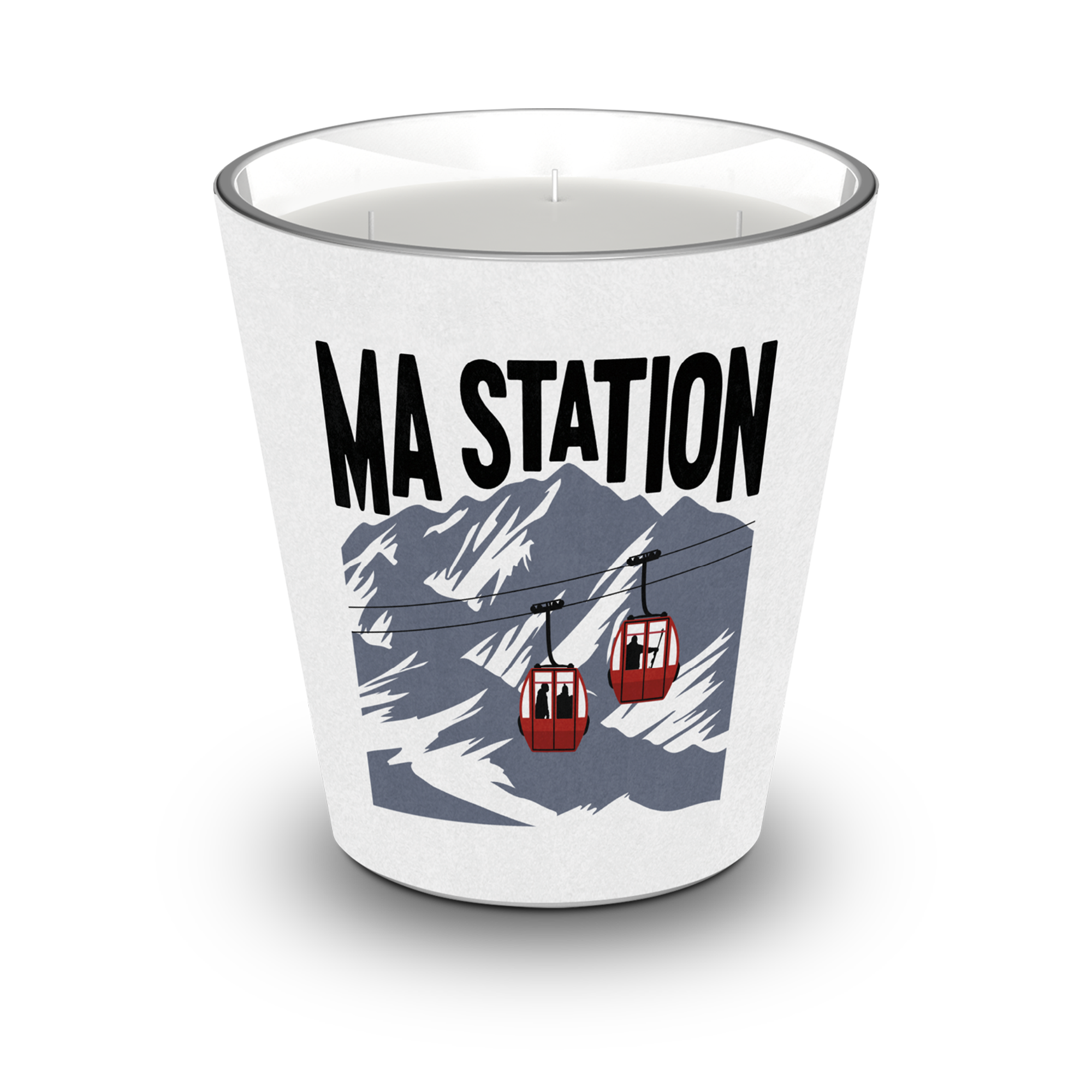 Personalized Mountain scented candle - Orange Blossom / Lavender / Lemon