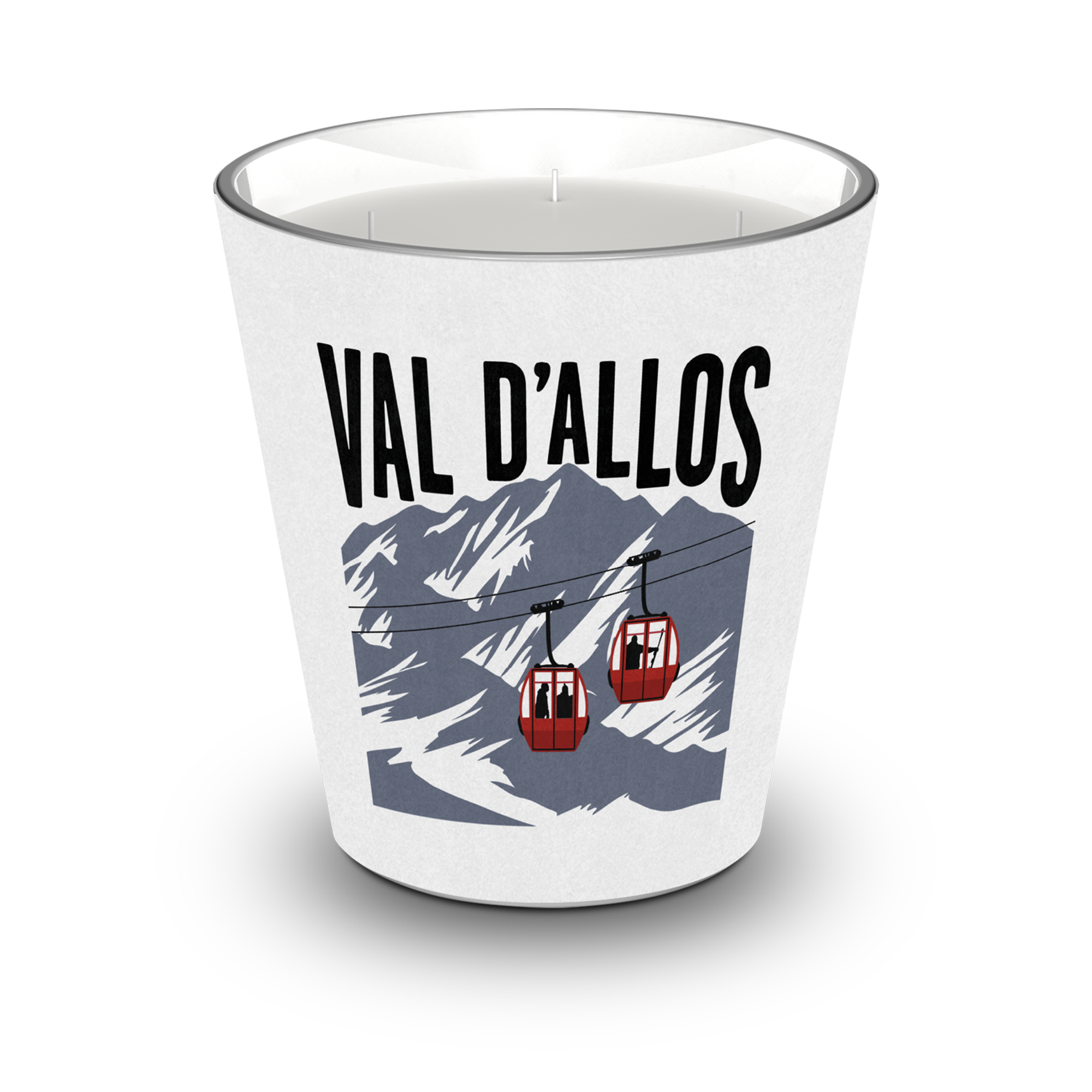 Bougie parfumée personnalisée Valloire - Santal / Vanille / Musc