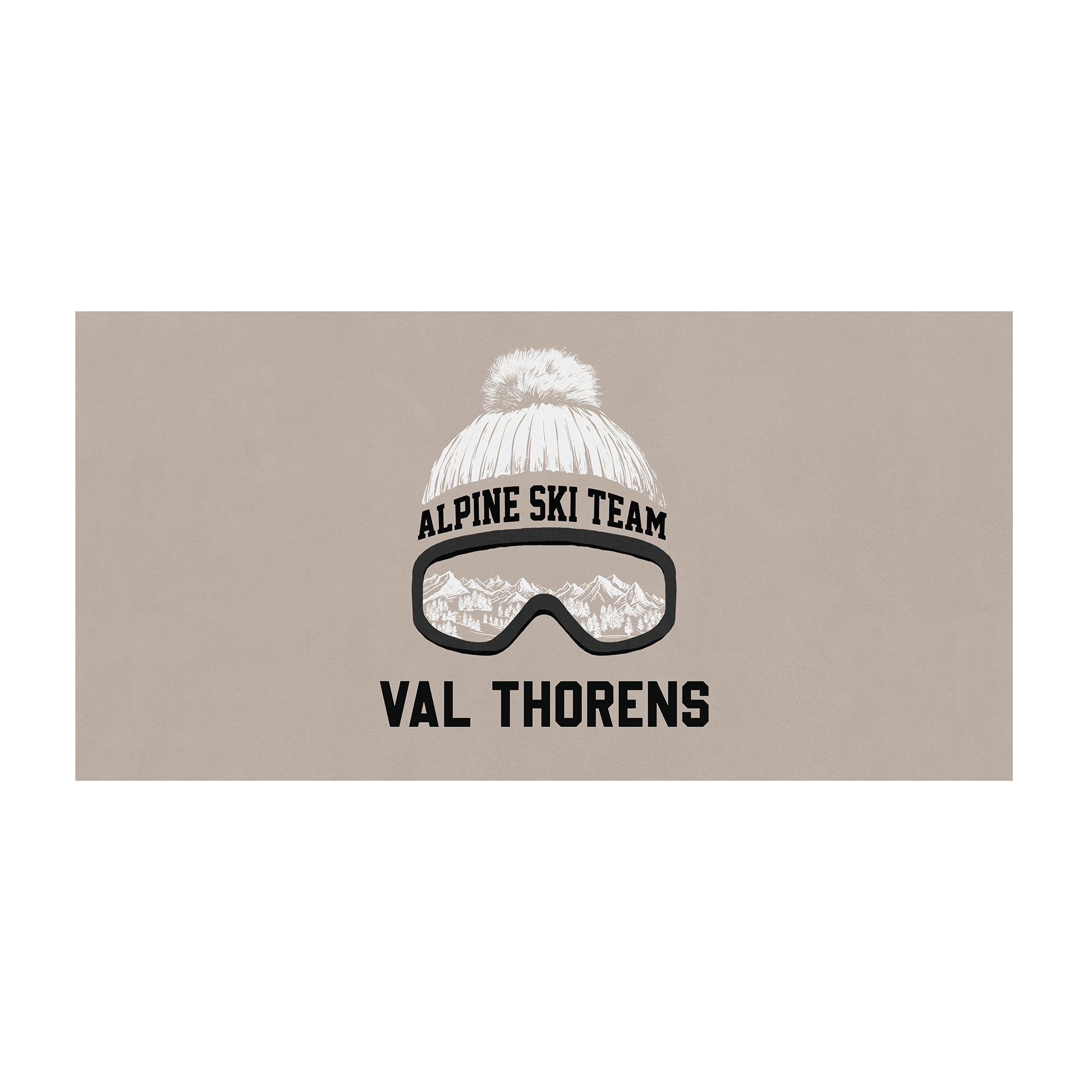 Personalized vinyl rug Bonnet Beige