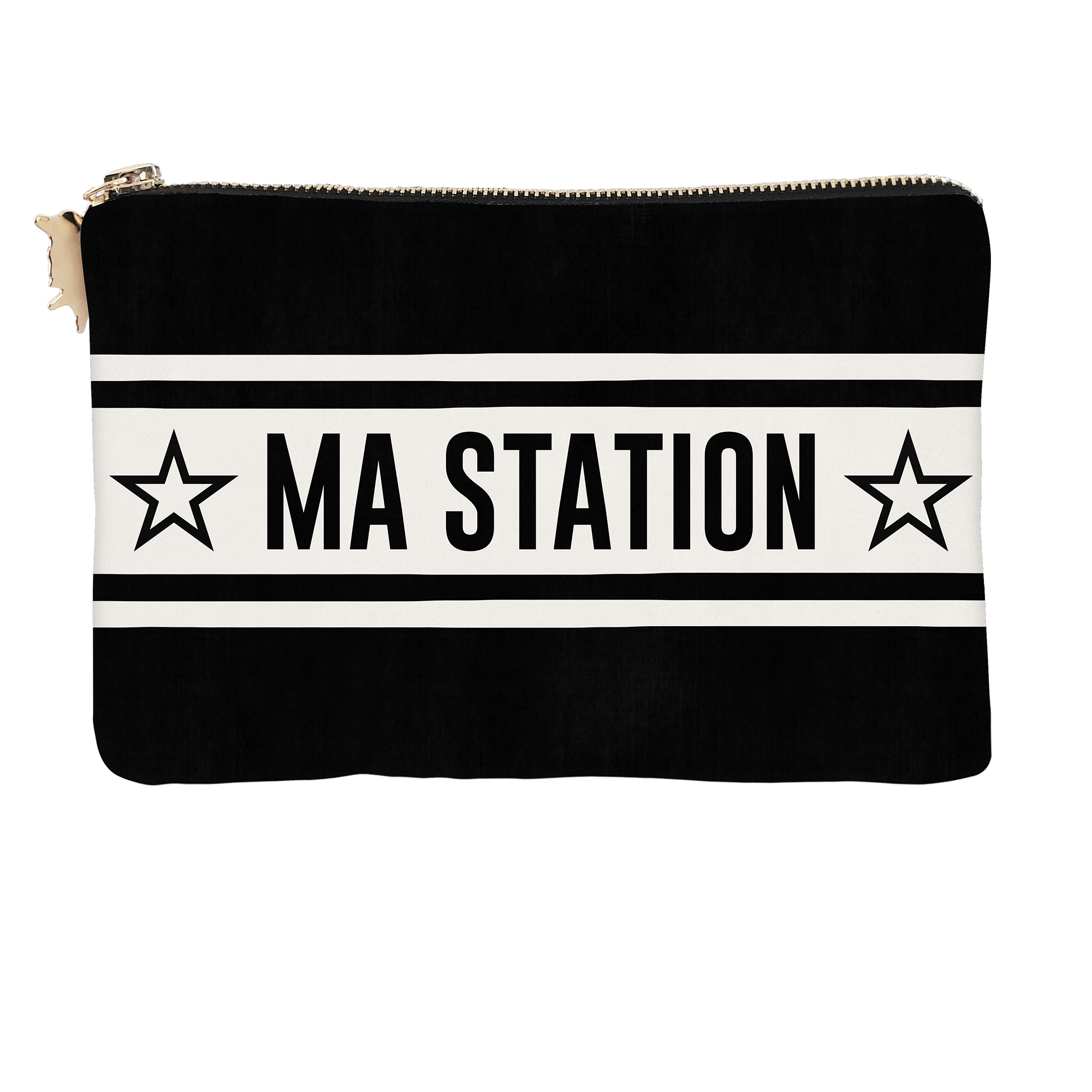 Pochette Velours Personnalisée Montagne Ampezzo Noir S