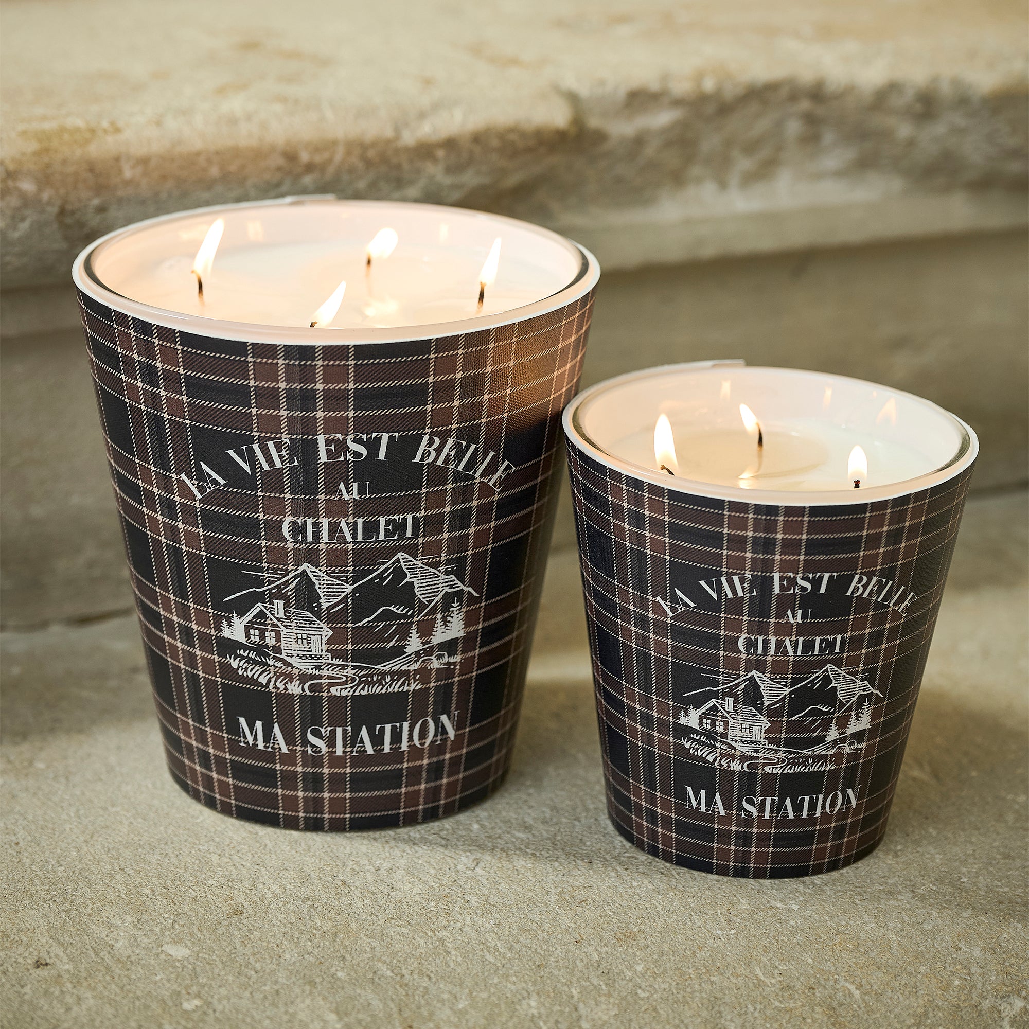 Personalized Mountain scented candle - Orange Blossom / Lavender / Lemon