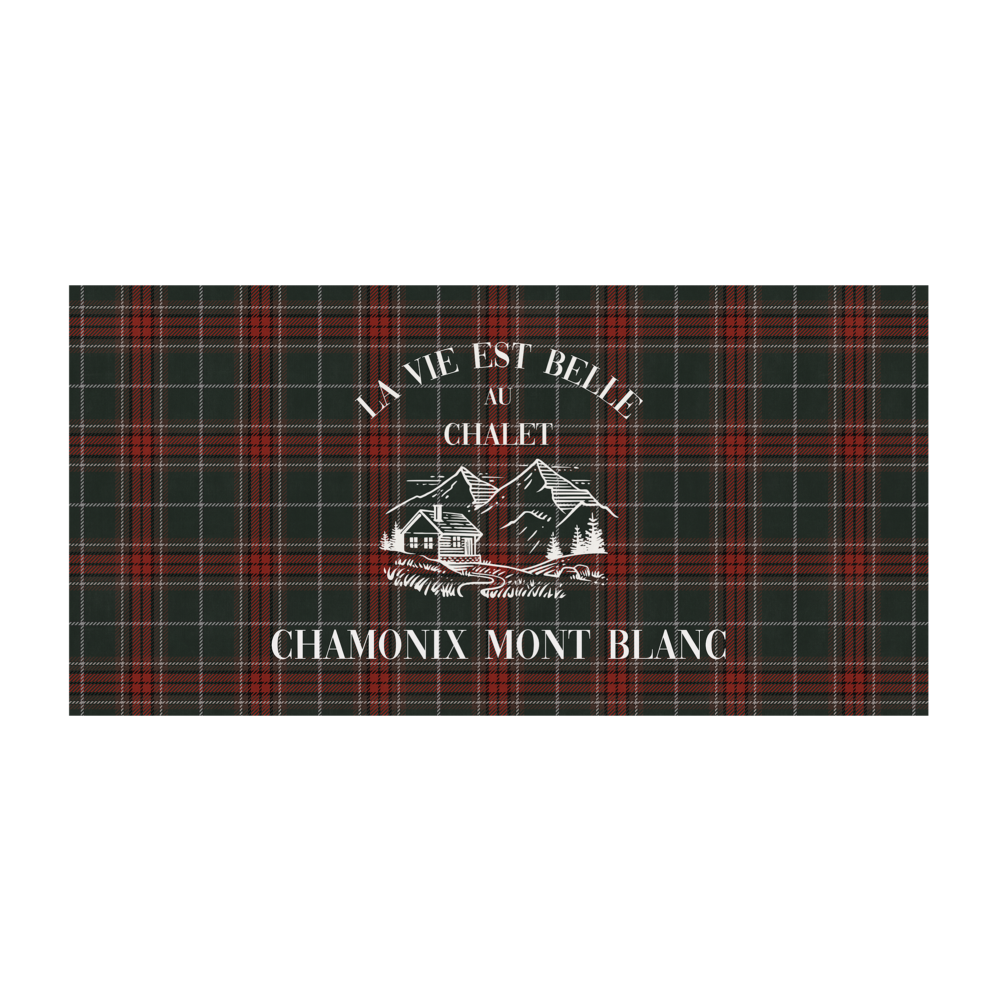 Personalized vinyl rug Bonnet Beige