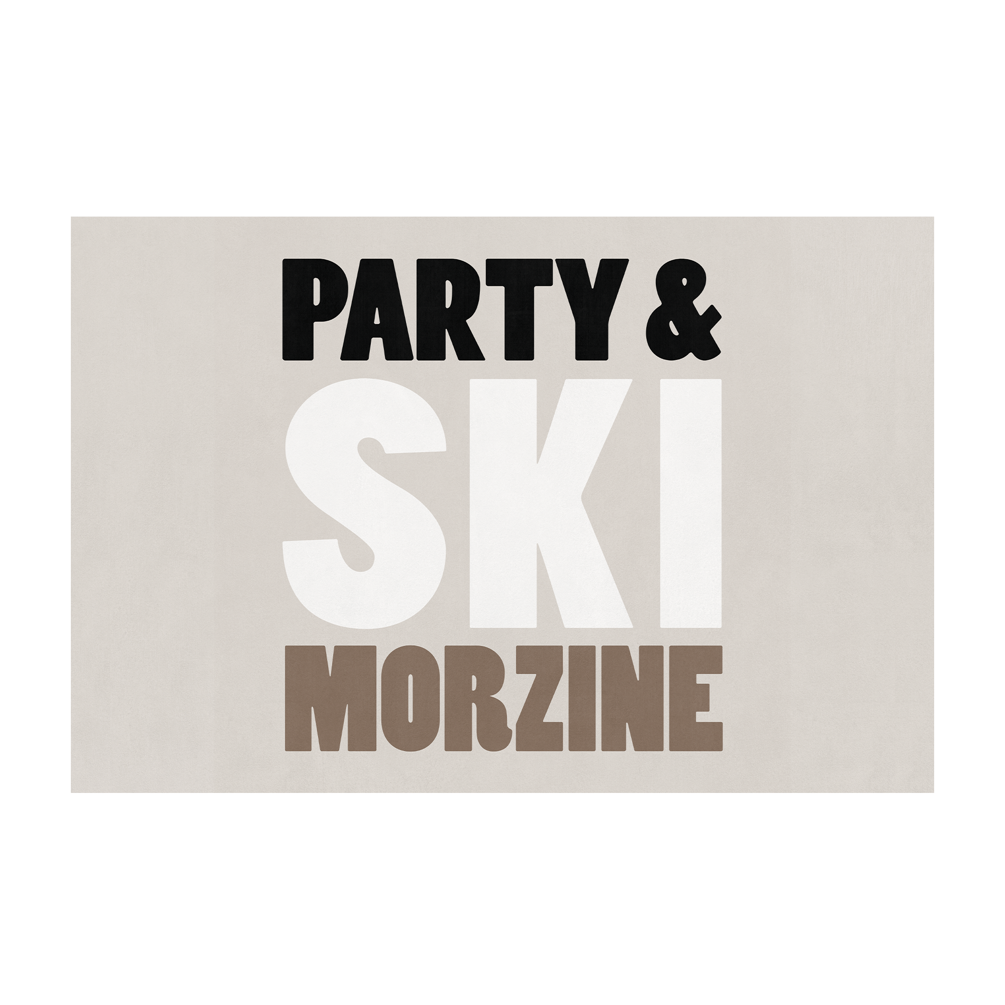 Personalized vinyl rug Bonnet Beige