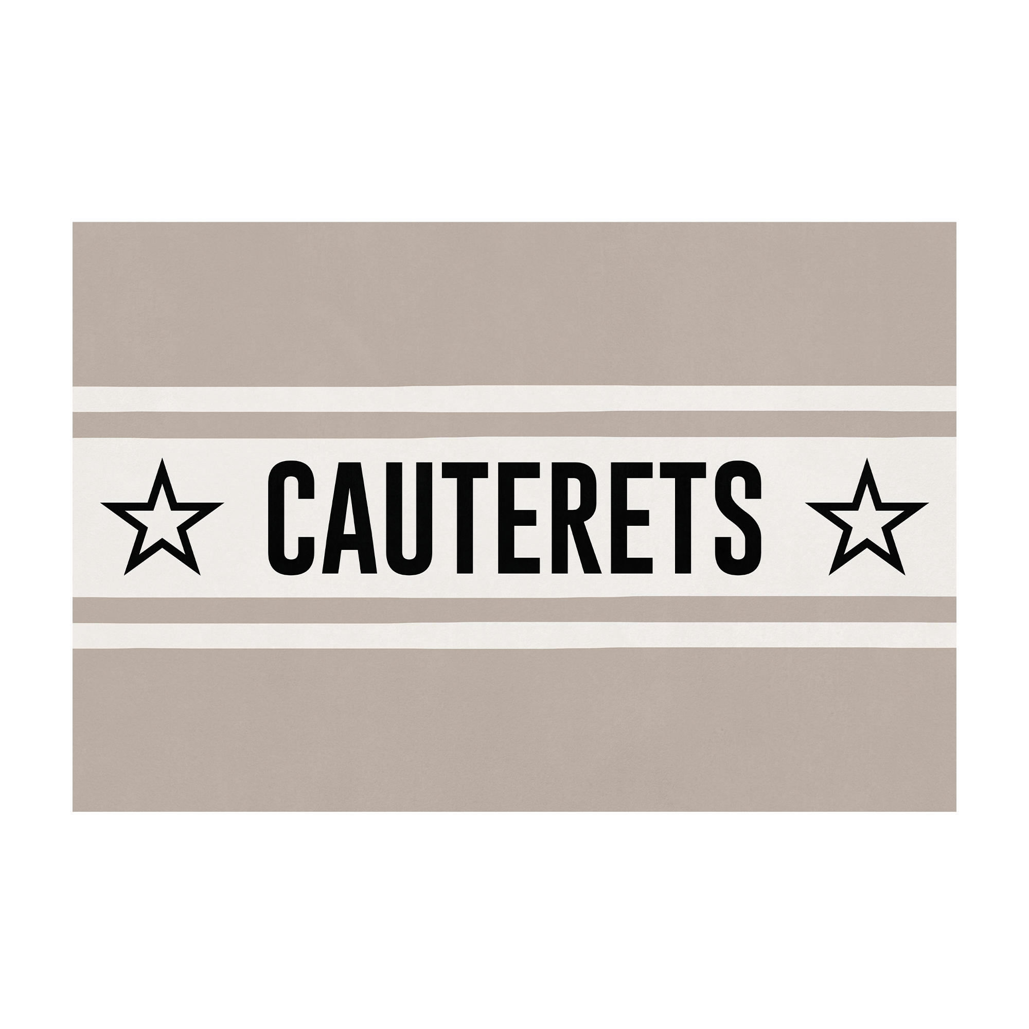 Personalized vinyl rug Bonnet Beige