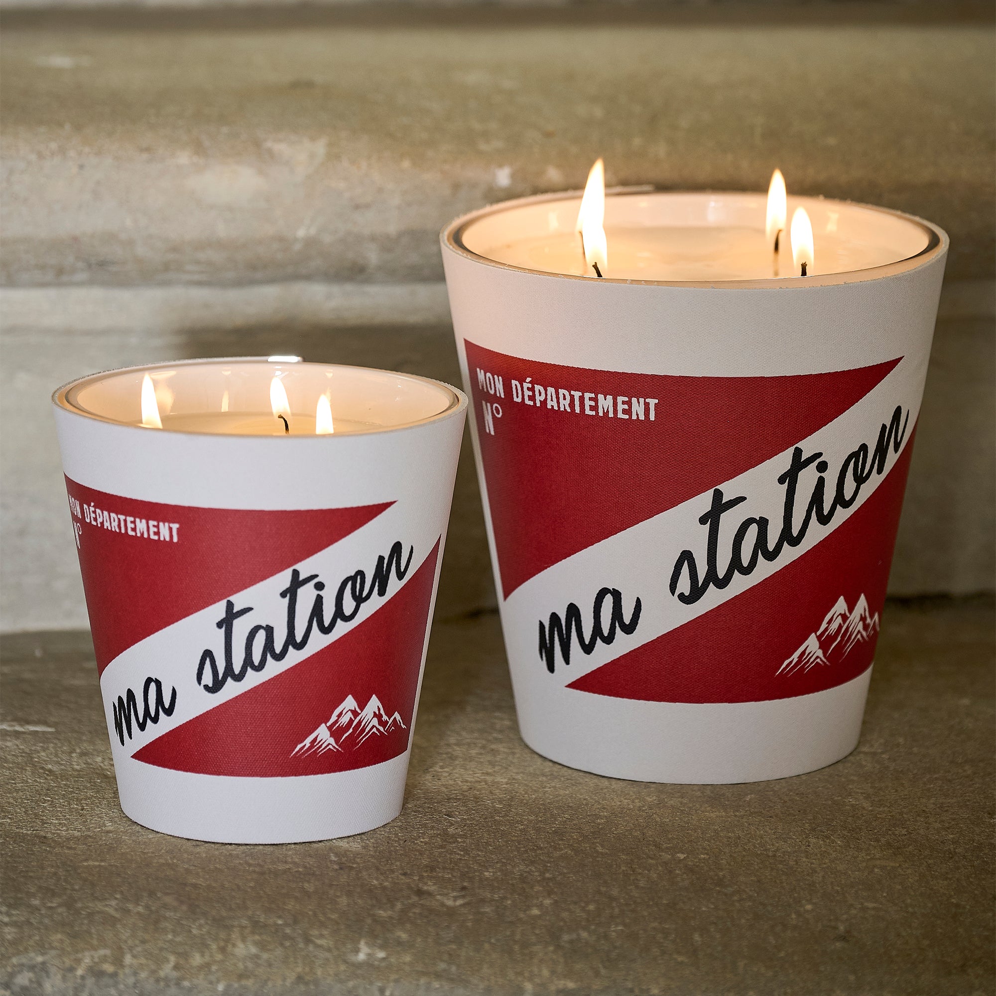 Personalized Mountain scented candle - Orange Blossom / Lavender / Lemon