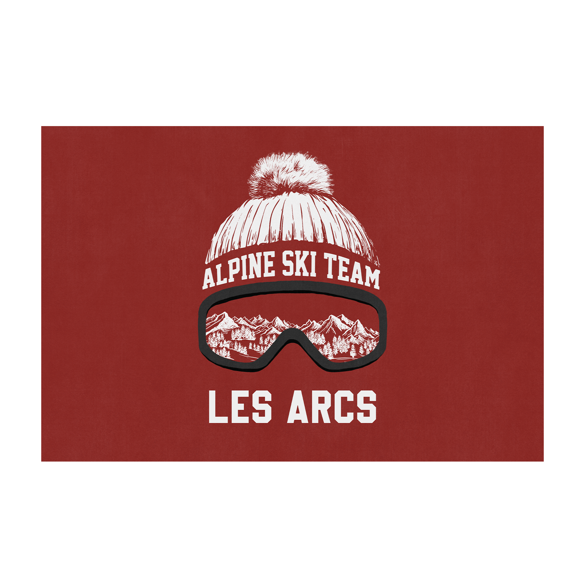 Personalized vinyl rug Bonnet Beige