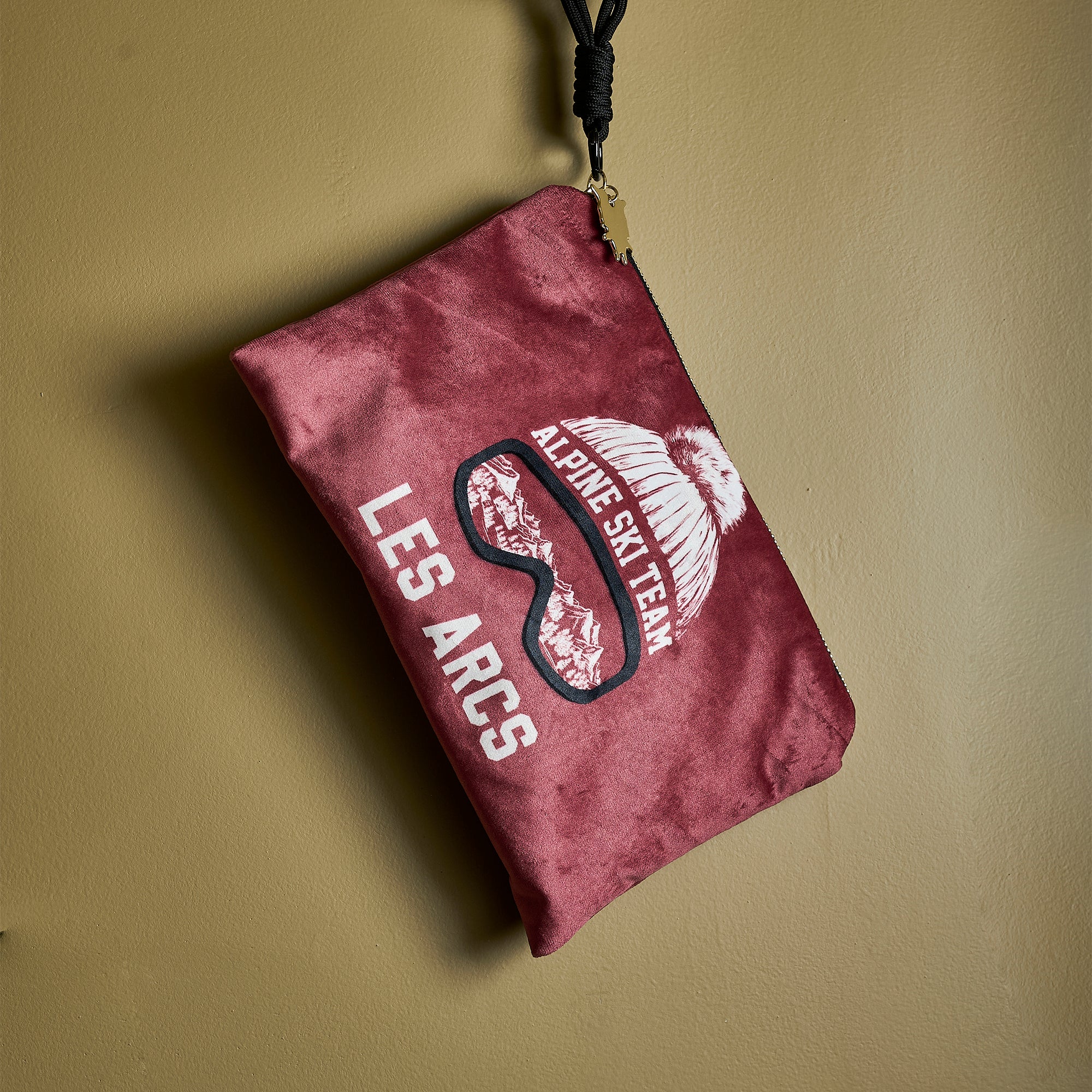 Pochette Velours Personnalisée Montagne Diablerets Rouge Xs