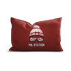 Coussin personnalisé en velours rectangulaire — modèle Montagne Diablerets Rouge