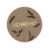 Set de table en vinyle rond — modèle Noël Kraft Ho Ho Ho