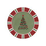 Dessous de verre en vinyle rond — modèle Noël Tree